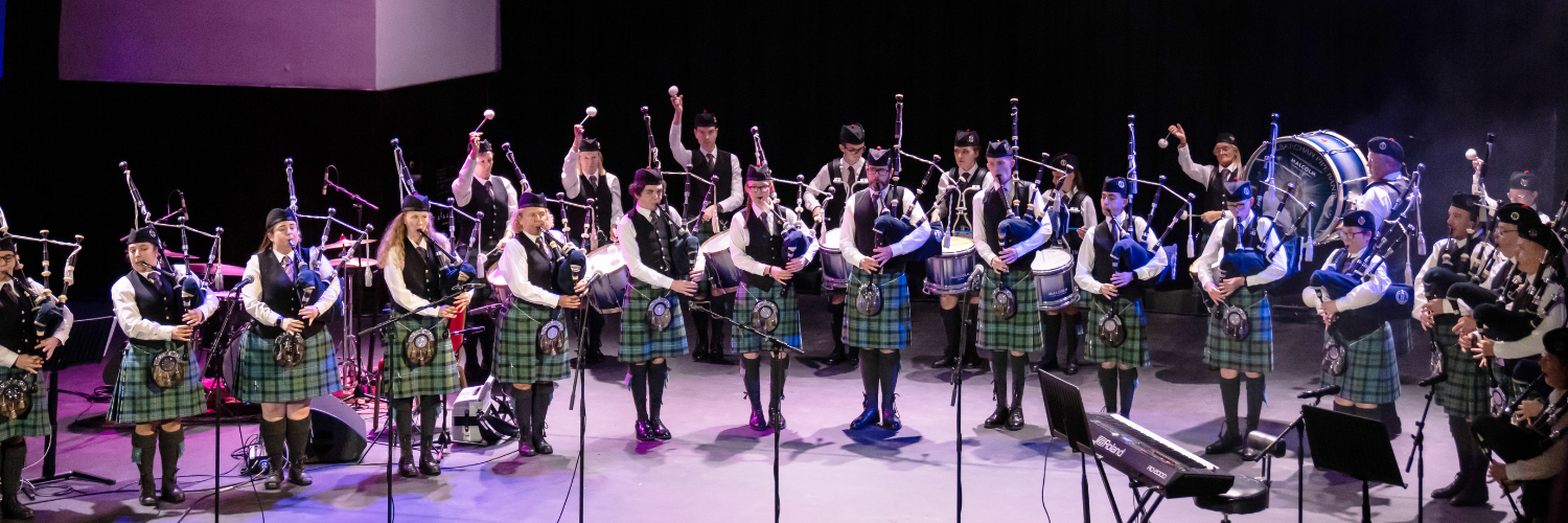 Kilbarchan Pipe Band at the 'Our Language Our Music' concert