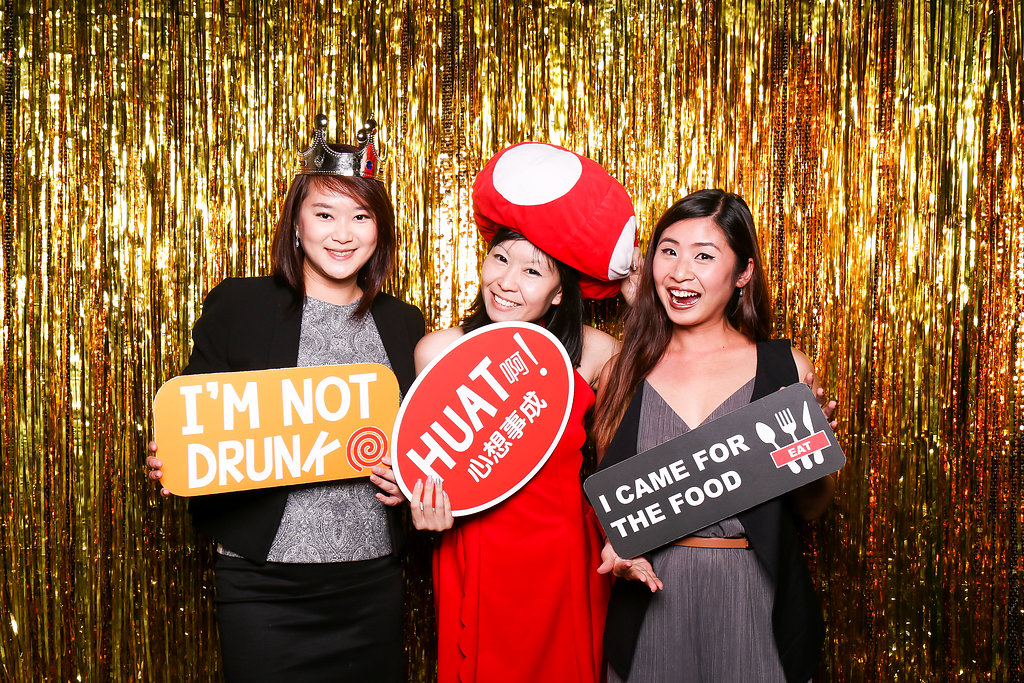 Photobooth photo of three ladies