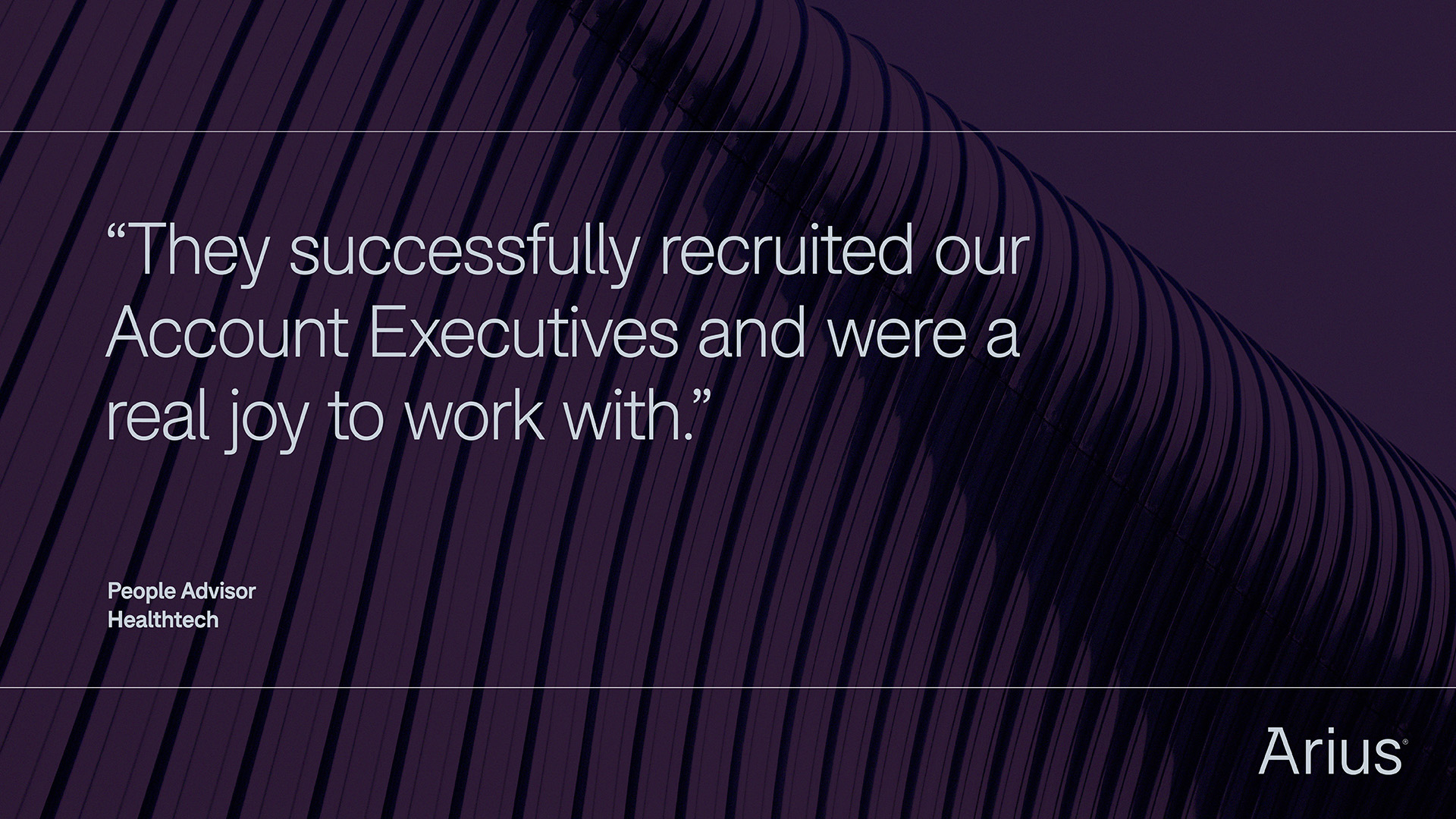 Customer testimonial from hiring Account Executives 