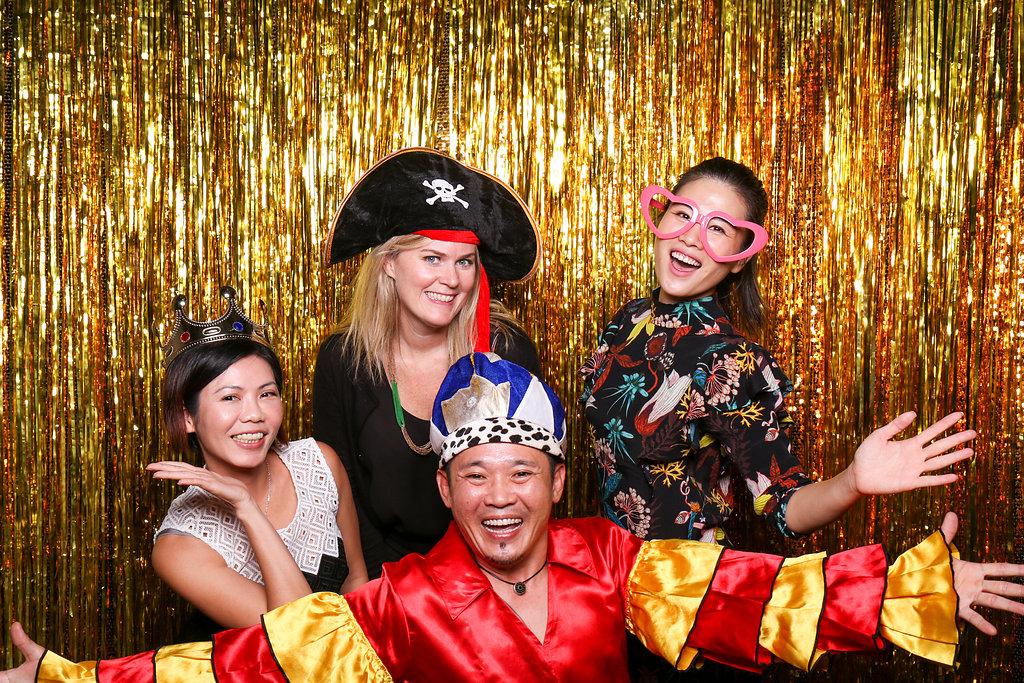 Photobooth photo of group of people