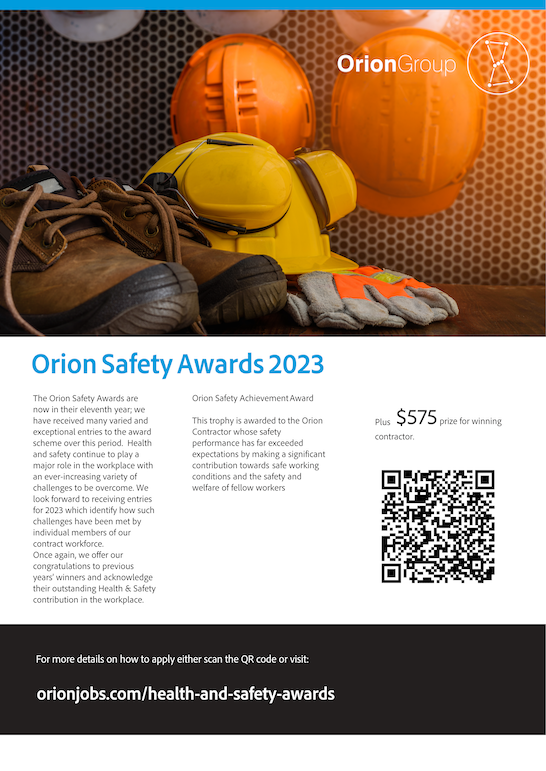 Orion safety awards