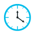 Voluntary hours clock icon