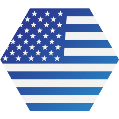 USA flag in blue