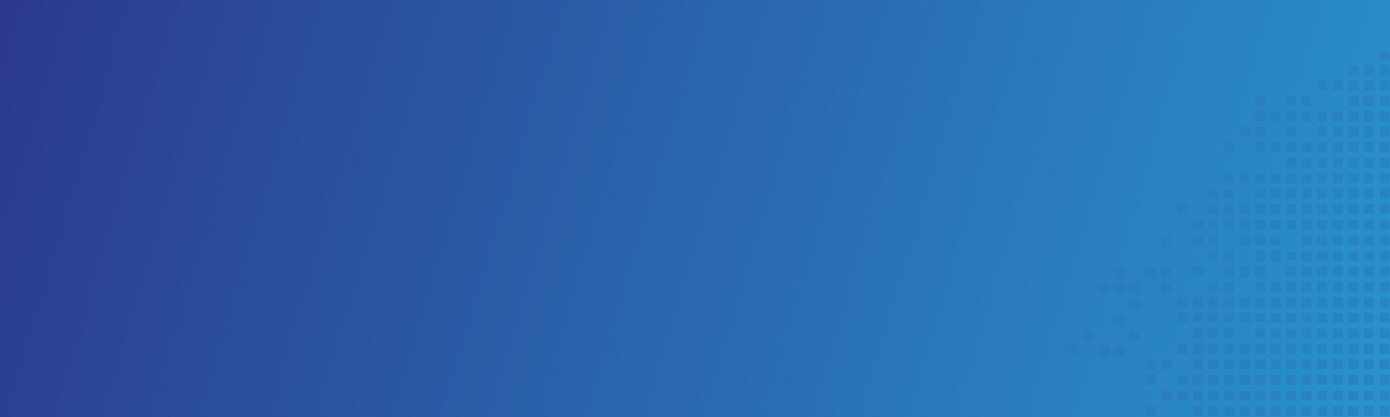 Dark blue banner with lighter blue scattered squares