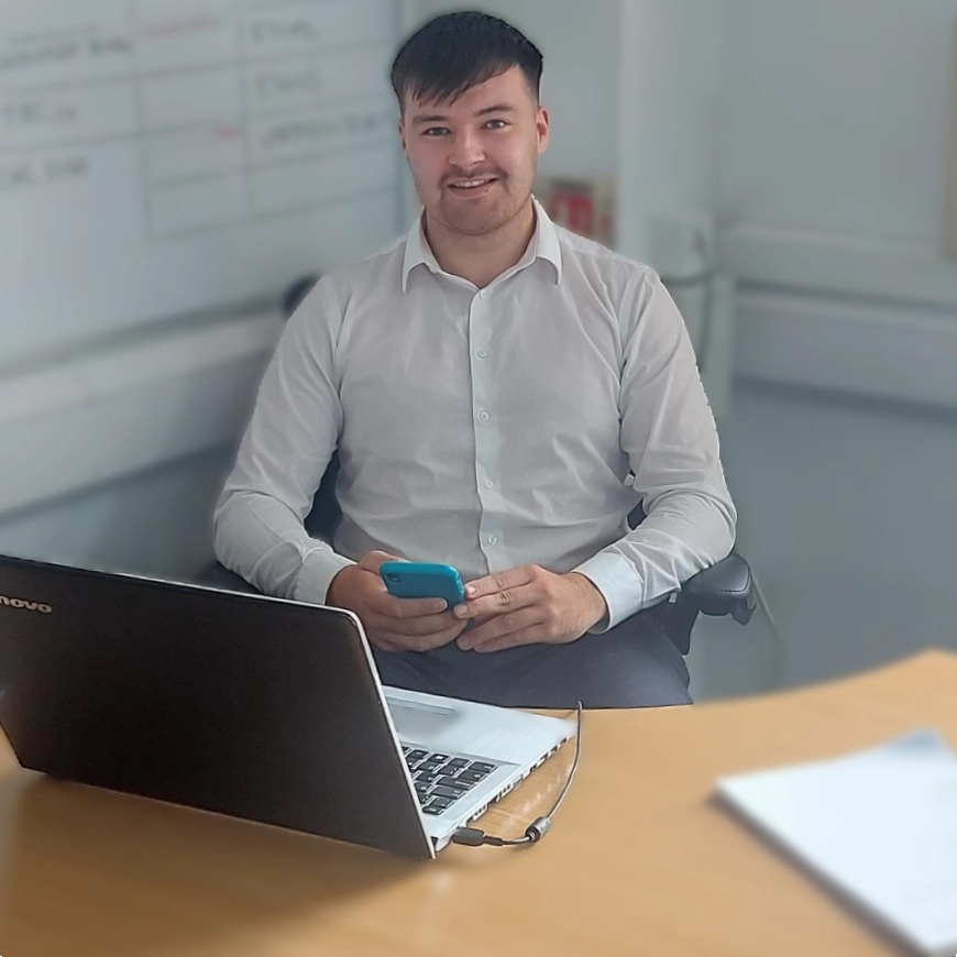 Shane hard at work in our Derry office