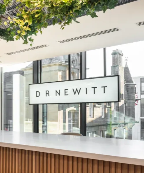 D R Newitt office with the logo