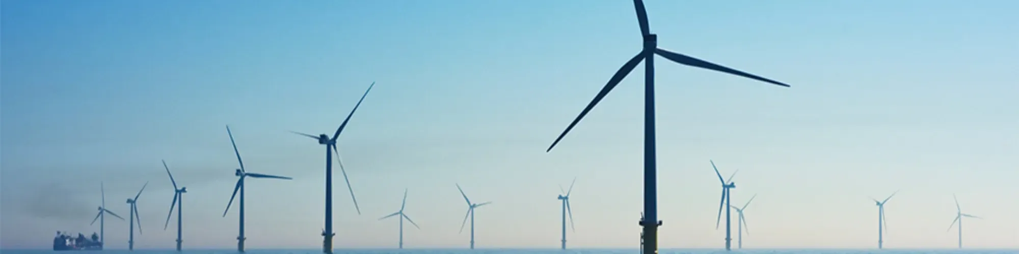 Wind turbines in the UK producing renewable energy