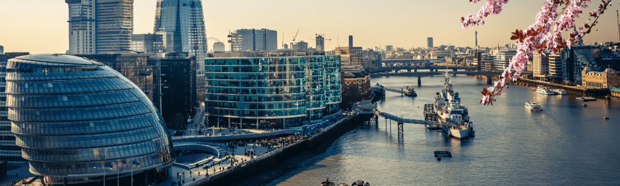View of the Thames and The Southbank in London