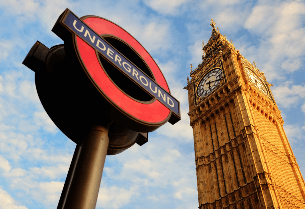 underground sign big ben