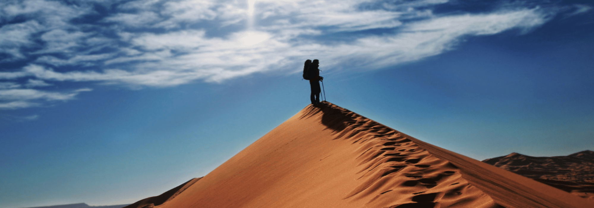 Sane dunes lone walker