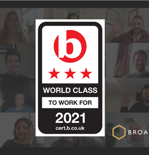 Broadgate Search Achieves World Class Accreditation For Employee Engagement