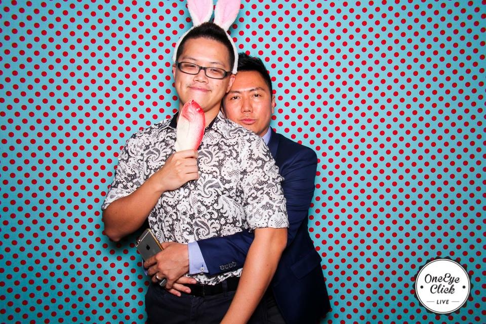 photobooth of 2 men