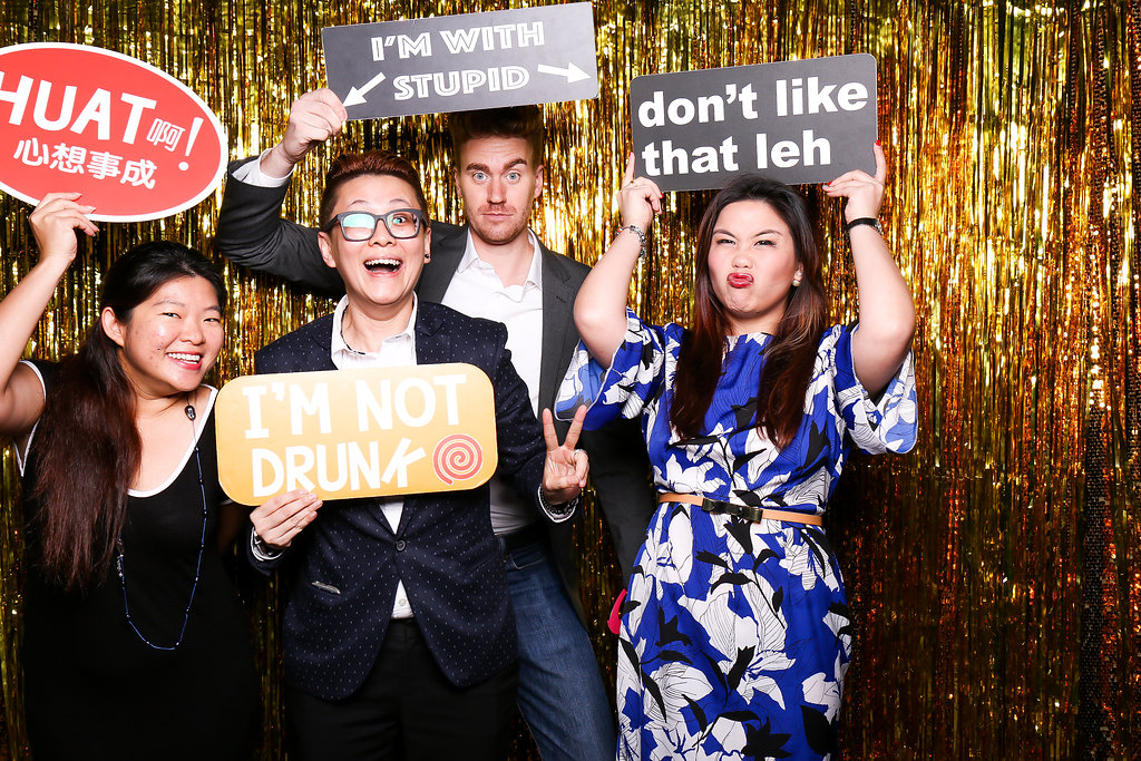 Photobooth photo of group 