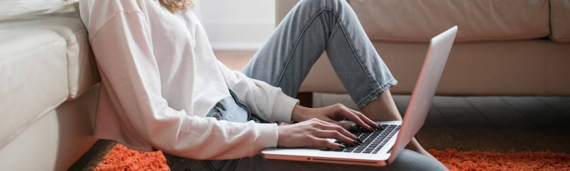 Person working on laptop