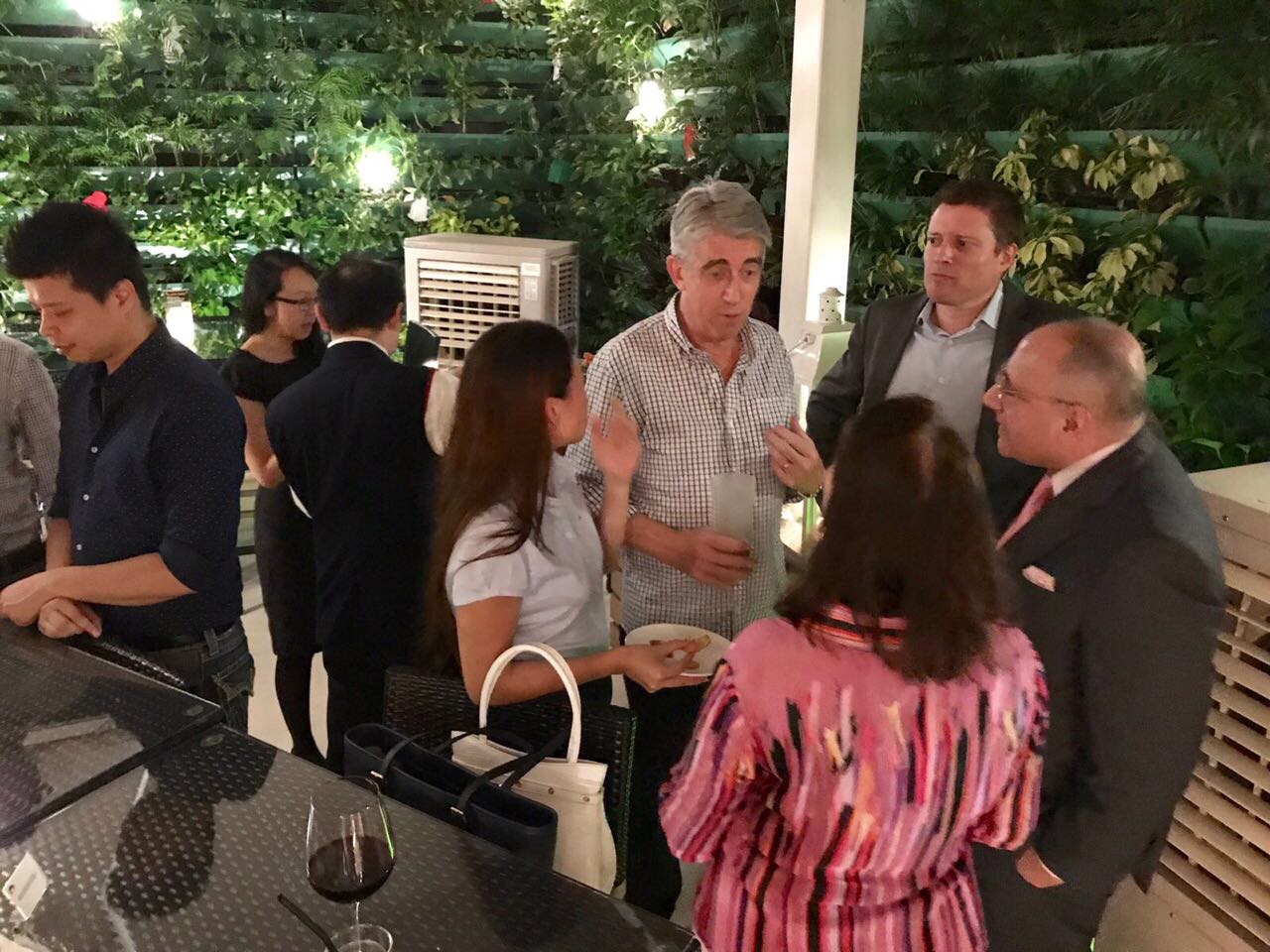 Hospitality networking group of men and women