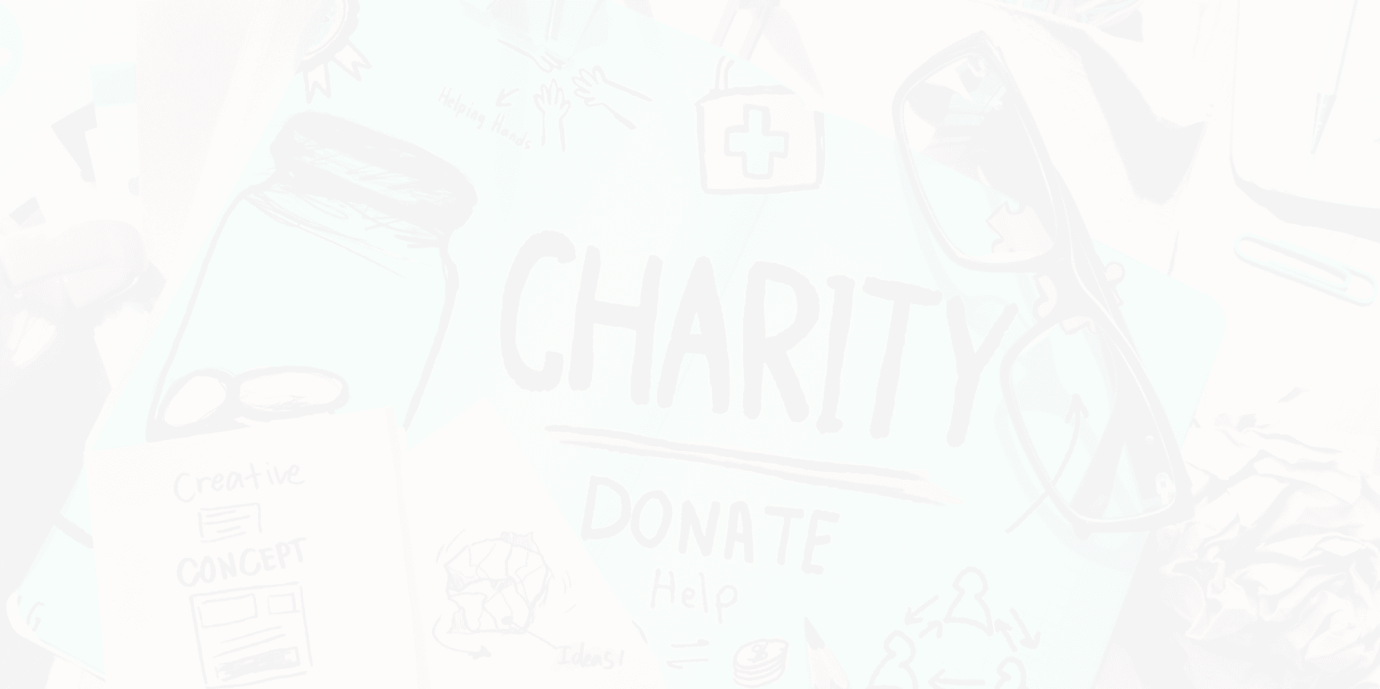 Ghosted image of charity poster