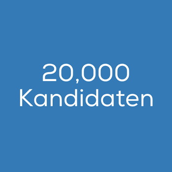 Blaues Bild mit 20.000 Kandidaten