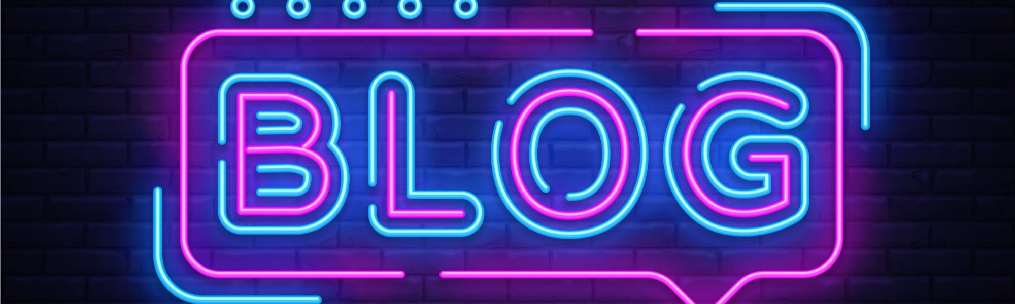 the word Blog written in neon 