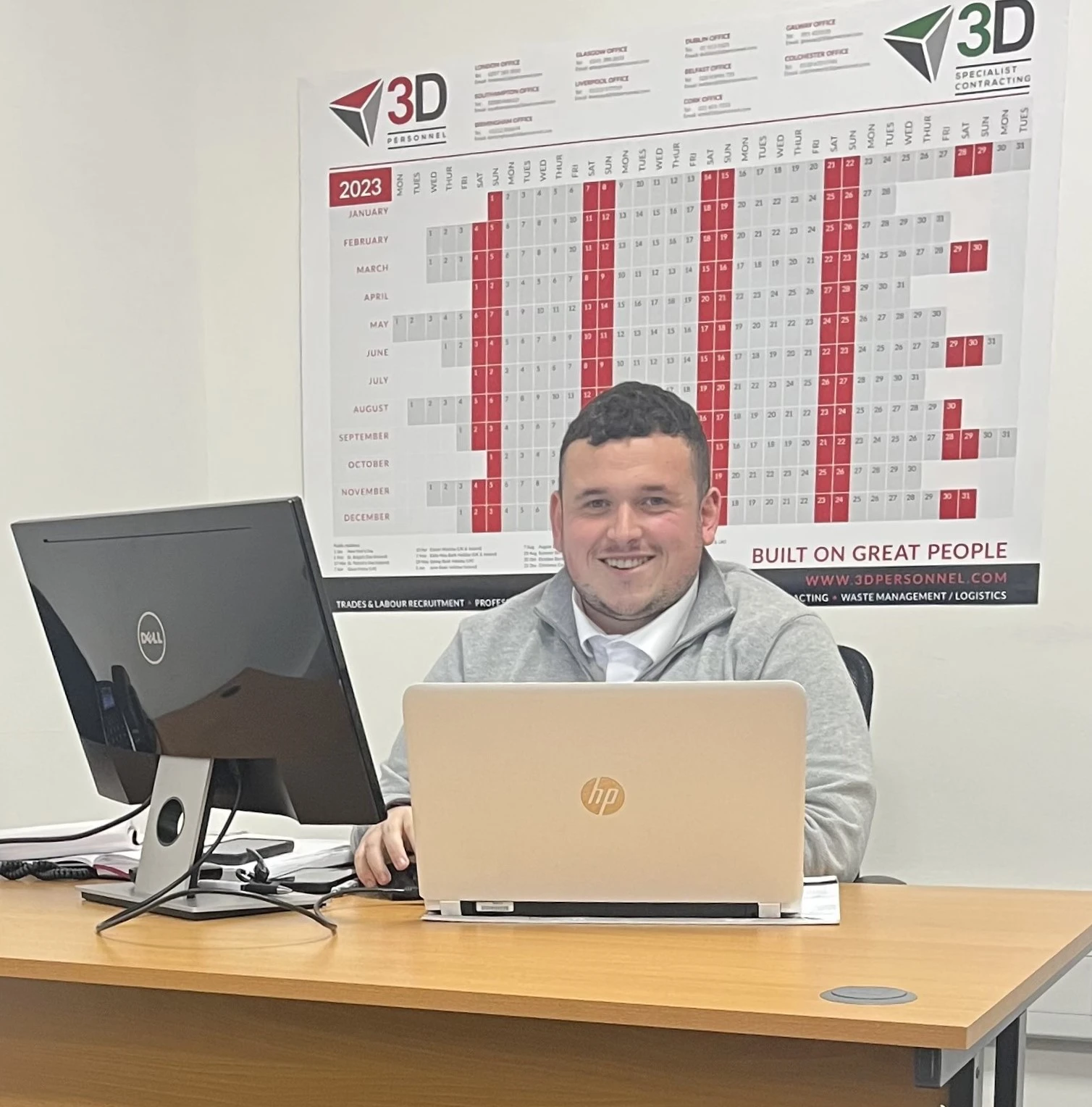 Shane at his desk in our Cork office
