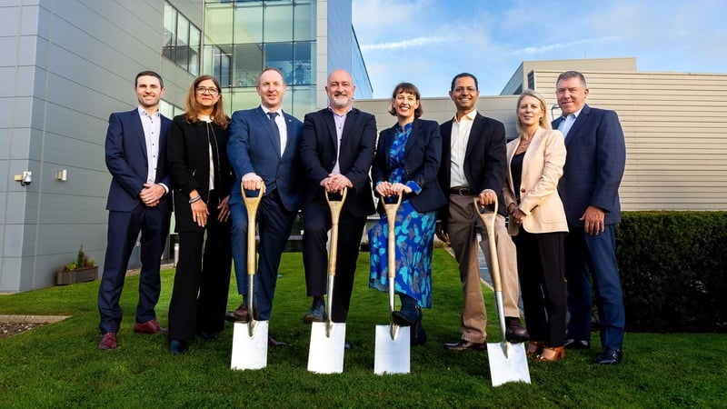 BioMarin's John O'Brien, Evelyn Marchany Garcia, Michael Lohan, CEO of IDA Ireland; BioMarin's Conor Delaney, Geraldine Cregan, Ganesh Vedantham, Claire Kelleher and Bruce Bickle in Shanbally, Co Cork