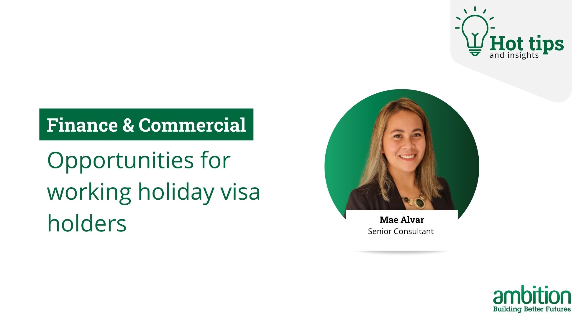 Opportunities for working holiday visa holders