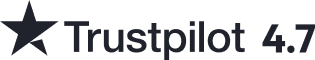 Trustpilot 4.7 stars