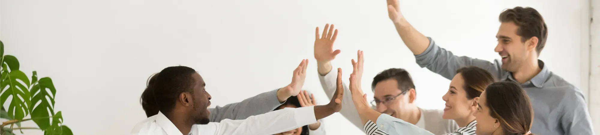 Smiling man in a meeting