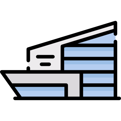 Modern office building icon