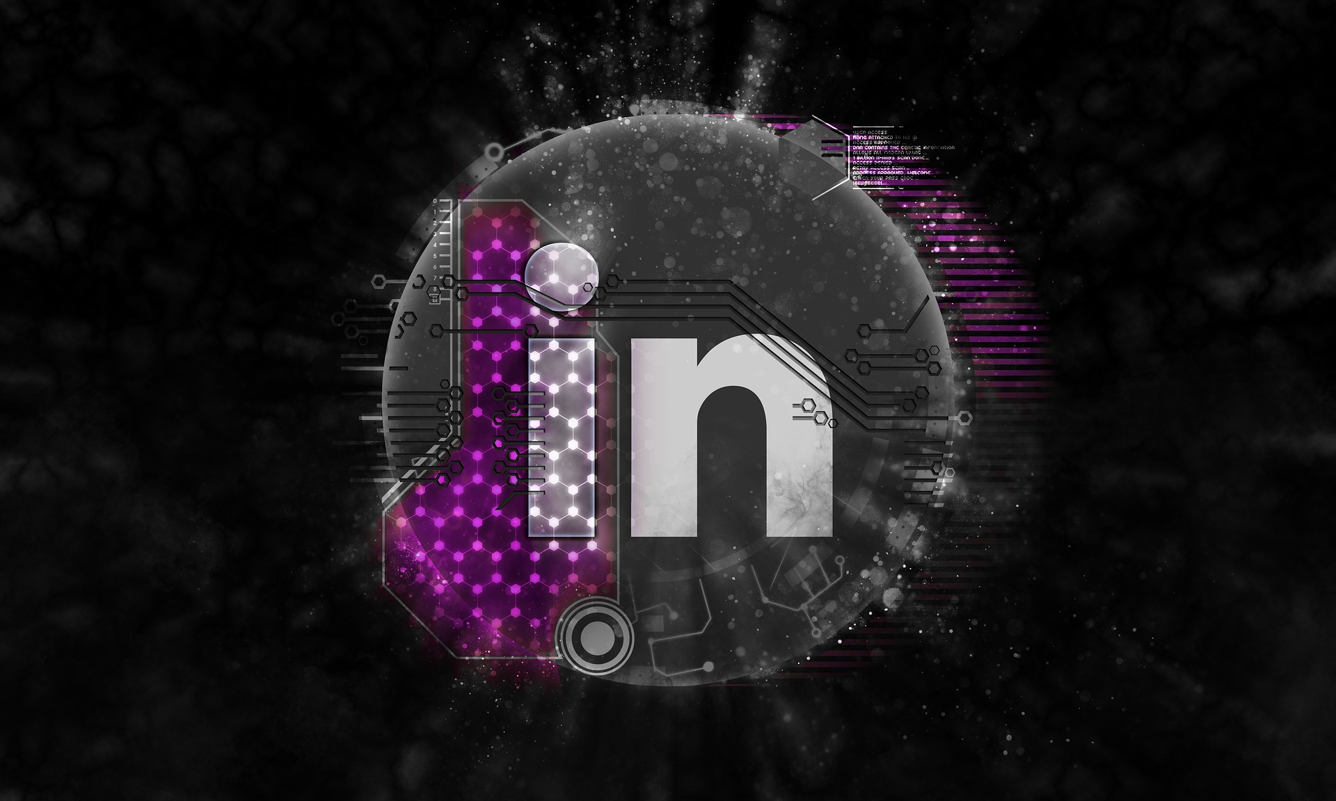 digital futuristic Linkedin logo 