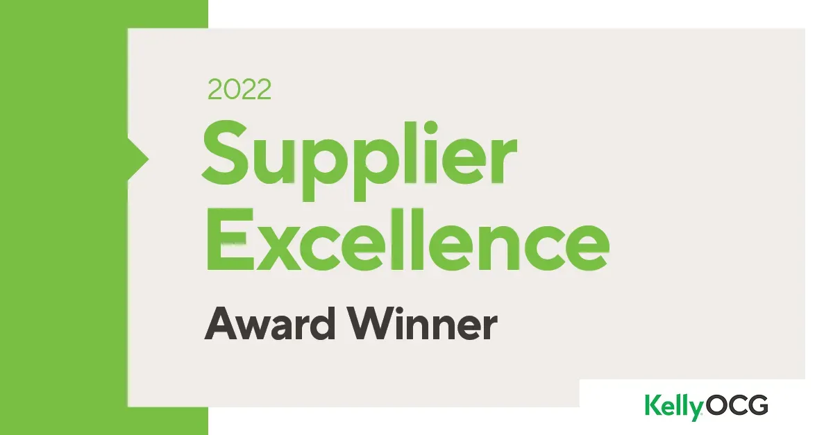 Kelly OCG Supplier Excellence Award Winner 2022