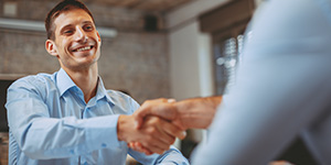 Man shaking hands