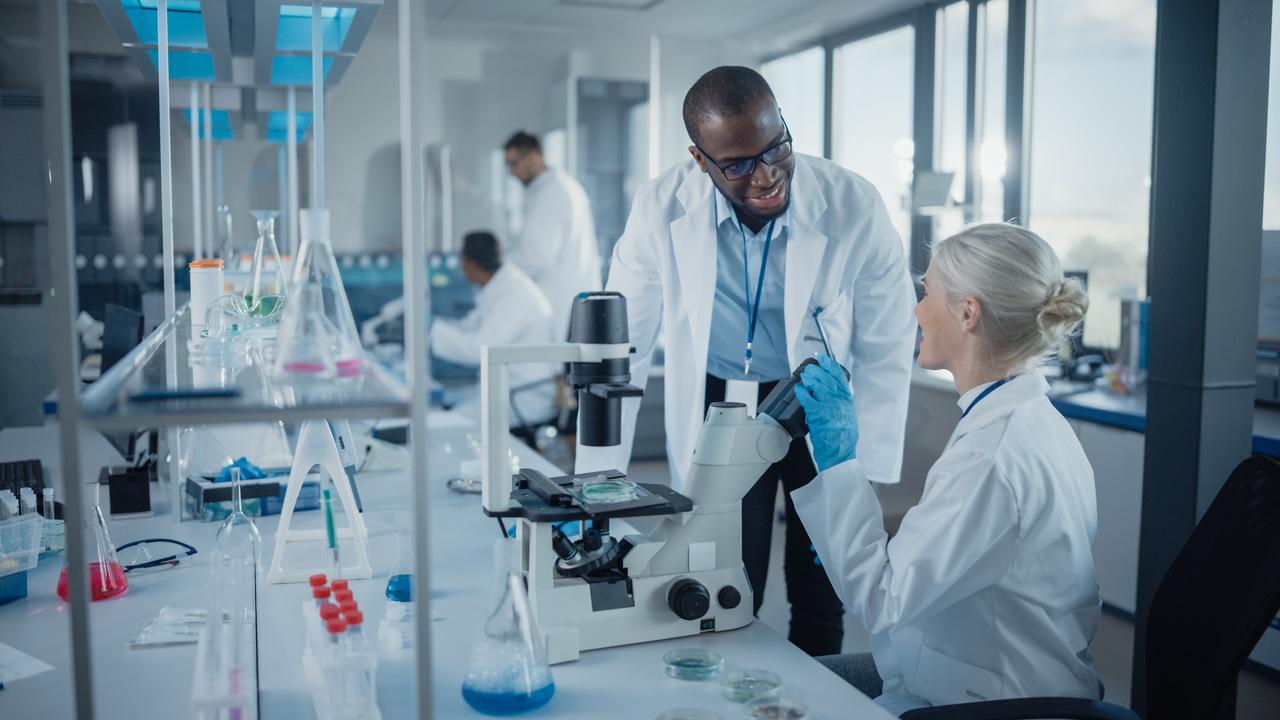 employees in a lab