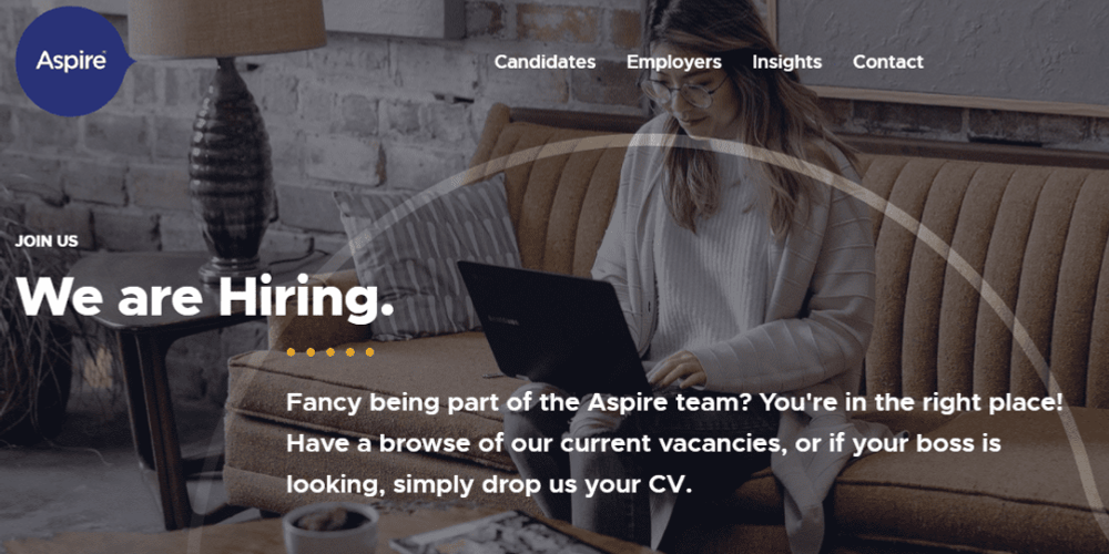Aspire Employer Branding Volcanic Recruitment Website