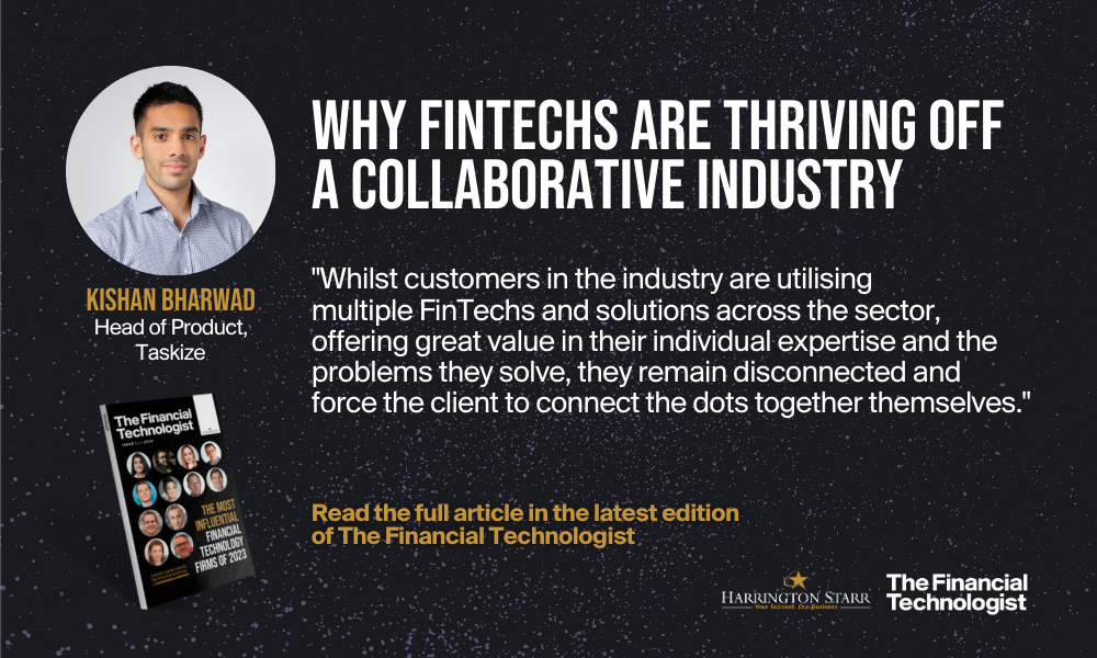 Why FinTechs are thriving off a collaborative industry | The Financial Technologist