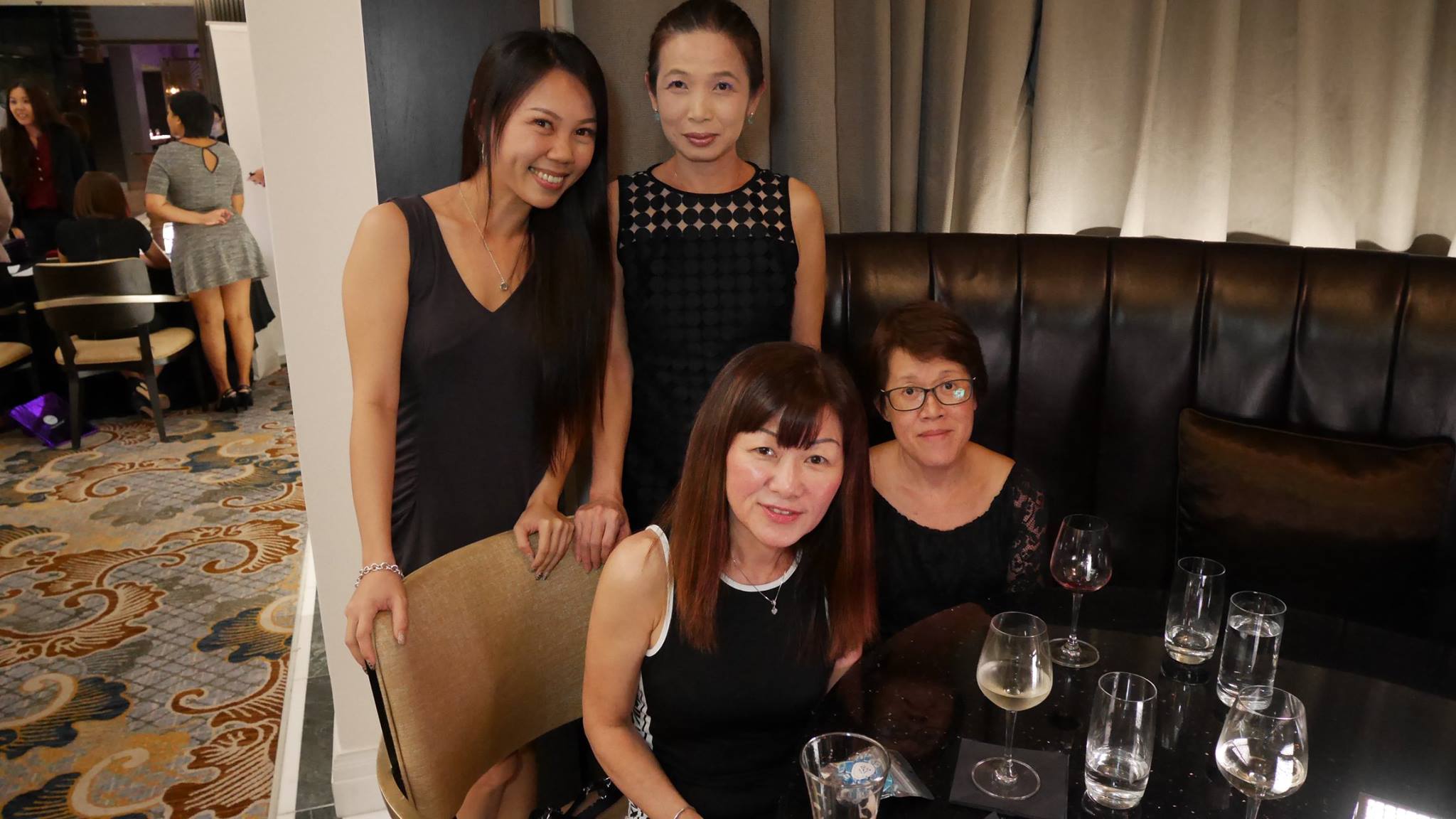 Networking photo of four women
