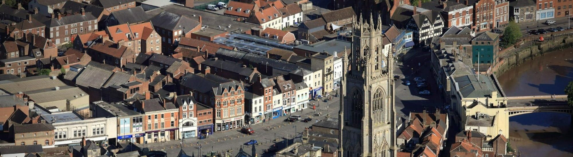 Photo of Boston, Lincolnshire with St Botolph's Church in background
