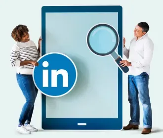 LinkedIn profile page showcasing business networking features and professional connections.